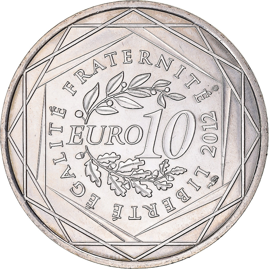 Francia, 10 Euro, Haute Normandie, 2012, Paris, EBC, Plata, Gadoury:EU514