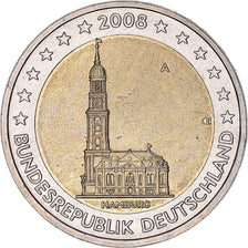 GERMANY - FEDERAL REPUBLIC, 2 Euro, 2008, Berlin, MS(63), Bi-Metallic, KM:261