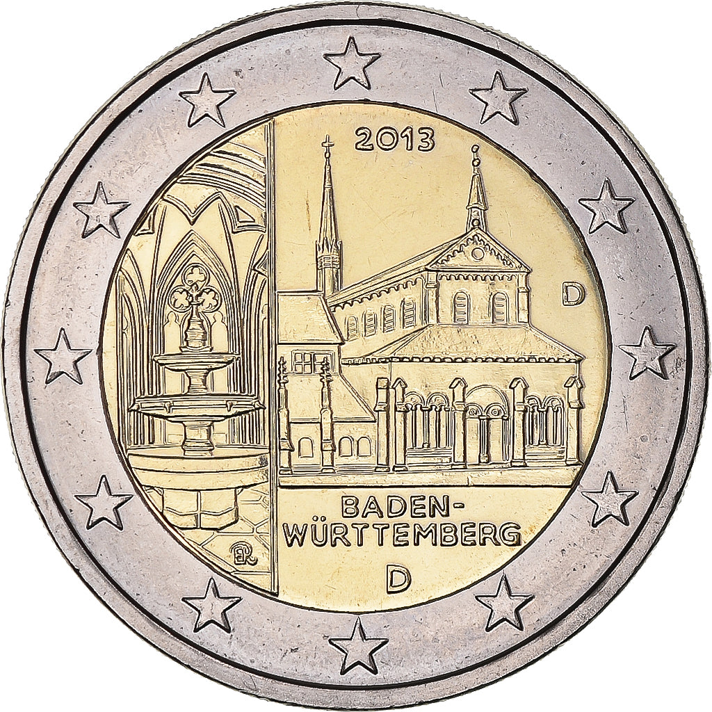 Germania, 2 Euro, Baden-Wurttemberg, 2013, Munich, SPL, Bi-metallico, KM:New