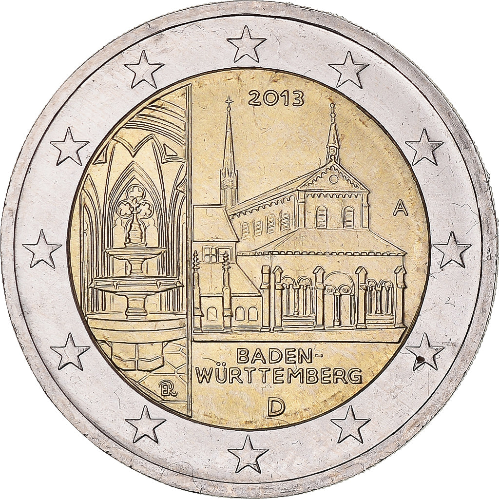 Germania, 2 Euro, 2013, Berlin, Baden-Wurttemberg, SPL, Bi-metallico, KM:New