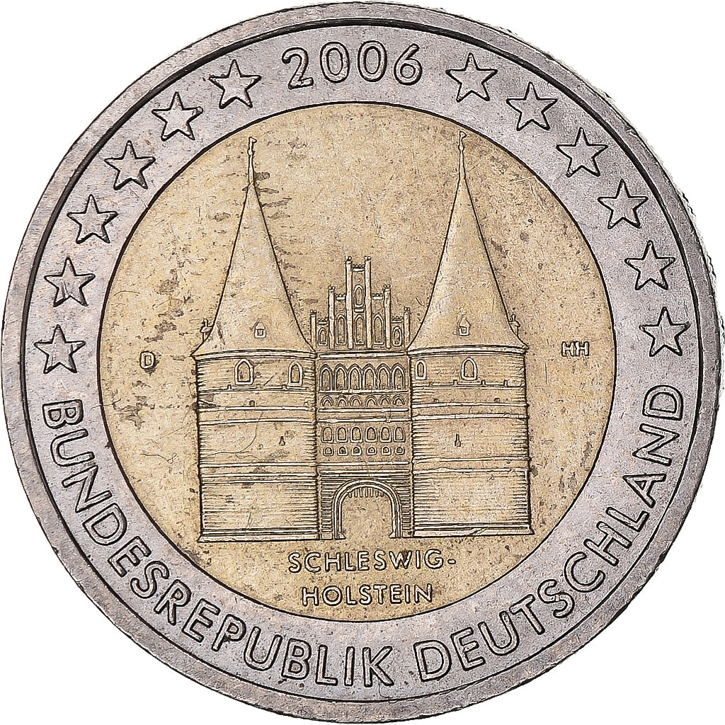 GERMANIA - REPUBBLICA FEDERALE, 2 Euro, 2006, Munich, BB, Bi-metallico