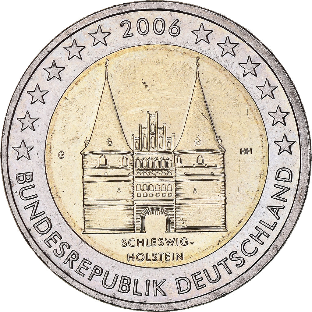 Federale Duitse Republiek, 2 Euro, 2006, Karlsruhe, ZF+, Bi-Metallic