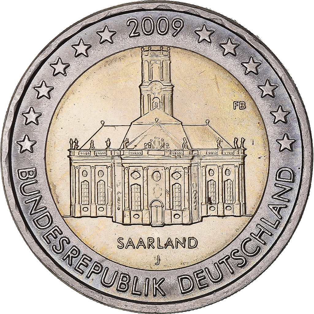 Germany, 2 Euro, 2009, Hambourg, MS(63), Bi-Metallic