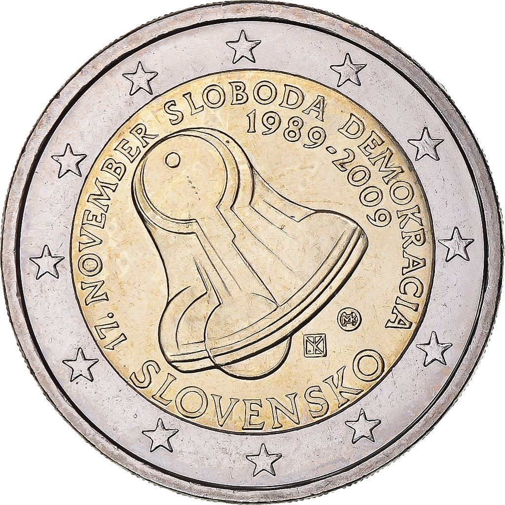 Slovakia, 2 Euro, Freedom, 2009, Kremnica, MS(63), Bi-Metallic, KM:107