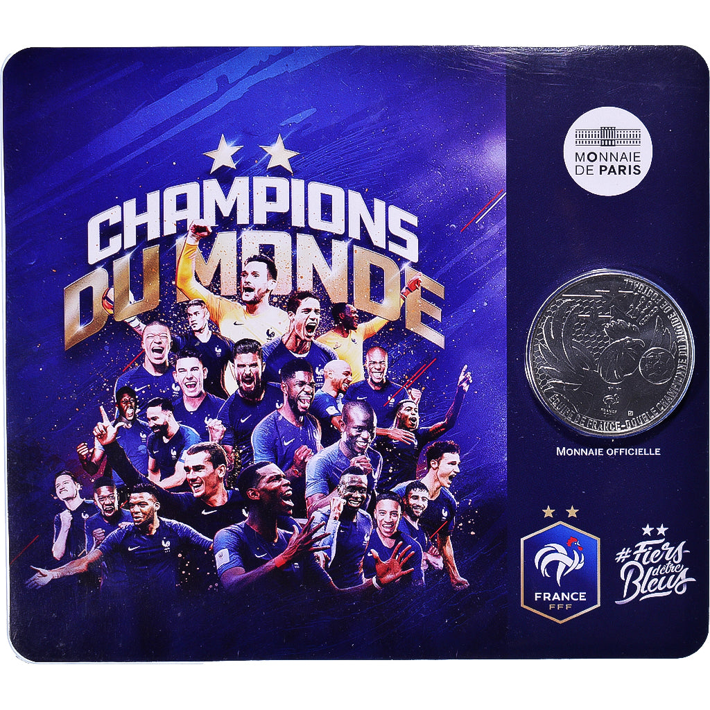 Francia, 10 Euro, 2018, Monnaie de Paris, CHAMPIONS DU MONDE 2018 Pessac, FDC