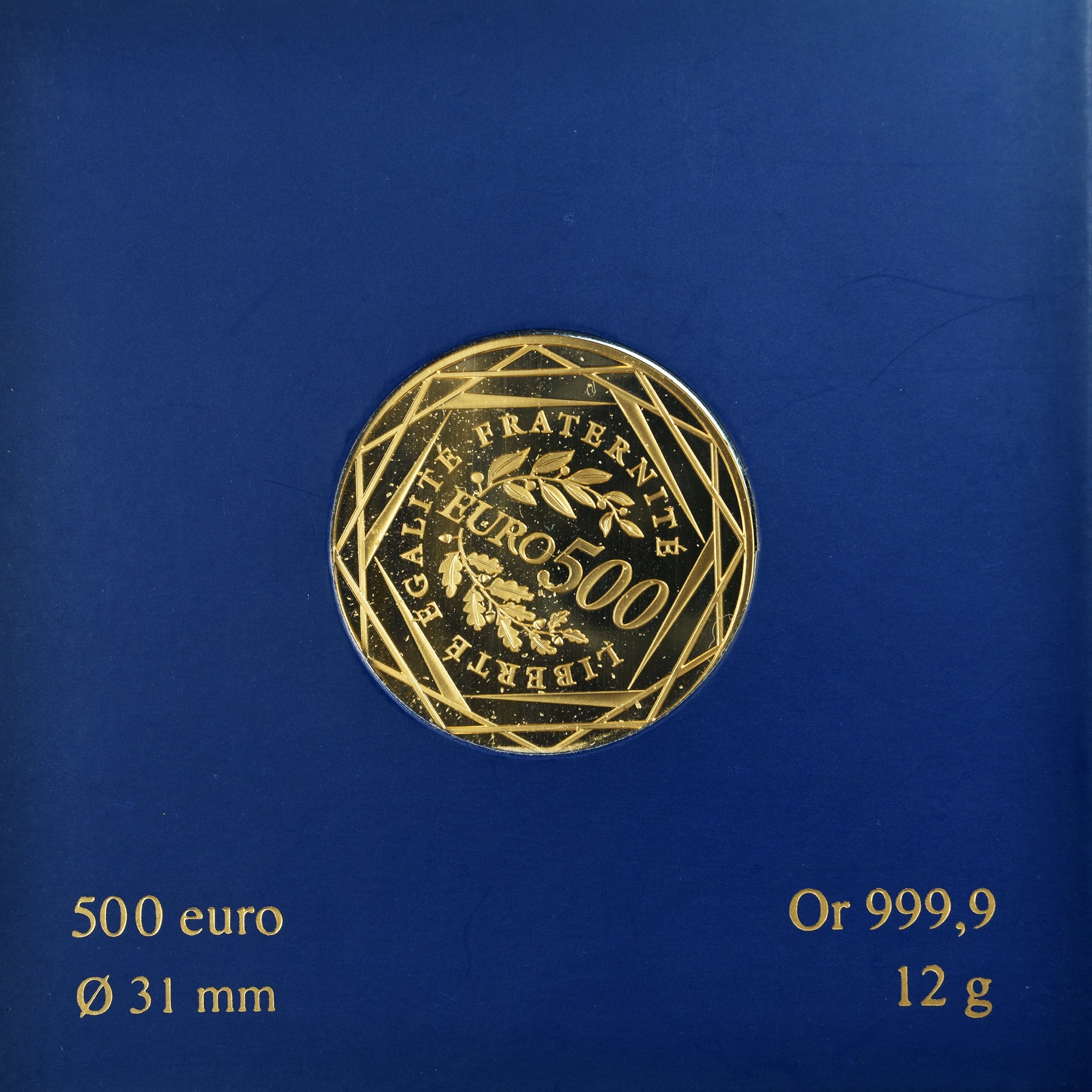 France, Monnaie de Paris, 500 Euro, 2010, Pessac, Semeuse.BU, MS(65-70), Gold