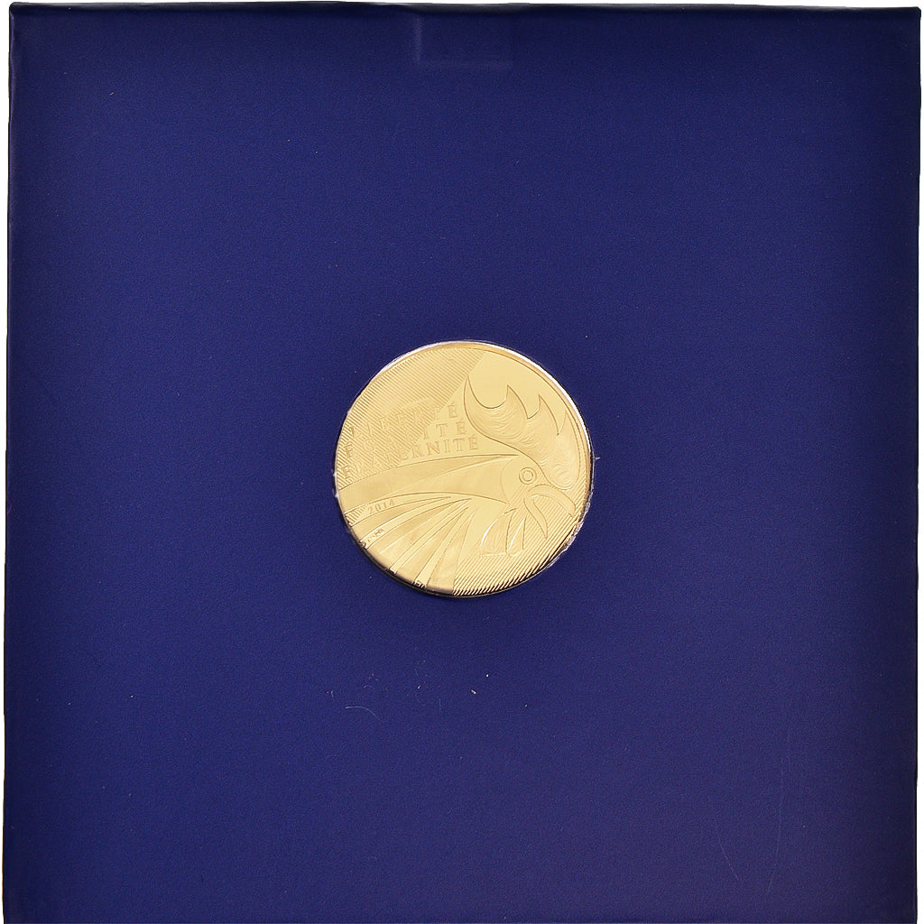 Frankrijk, 250 Euro, 2014, Pessac, Coq .BU, FDC, Goud