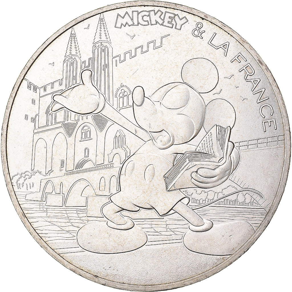 Francia, 10 Euro, 2018, Monnaie de Paris, Mickey Sur le Pont d'Avignon, EBC+