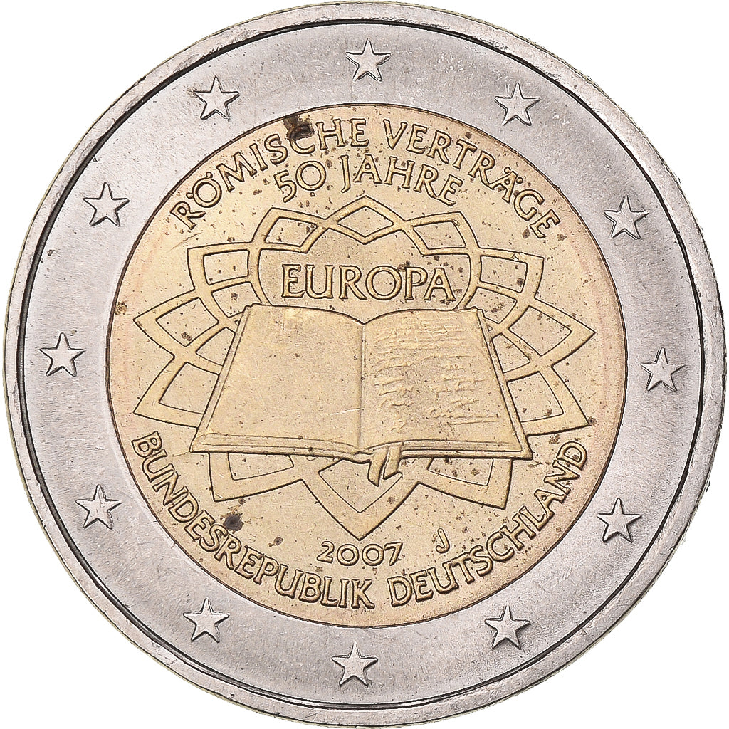 GERMANIA - REPUBBLICA FEDERALE, 2 Euro, 2007, Hambourg, BB, Bi-metallico