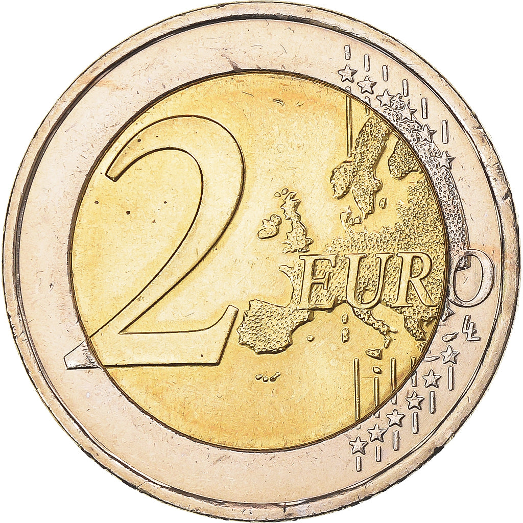 Greece, 2 Euro, Traité de Rome 50 ans, 2007, Athens, MS(63), Bi-Metallic