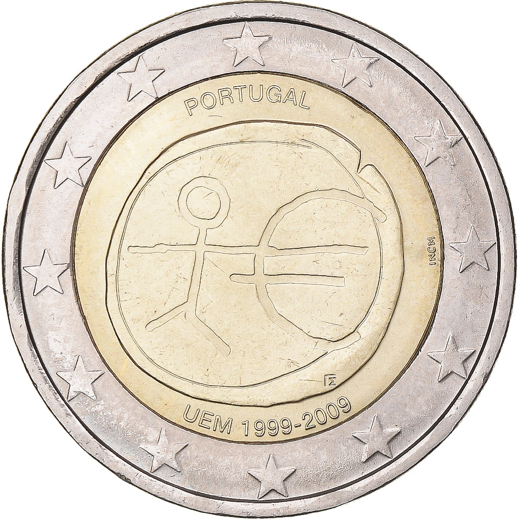Portugal, 2 Euro, European Monetary Union, 10th Anniversary, 2009, Lisbon