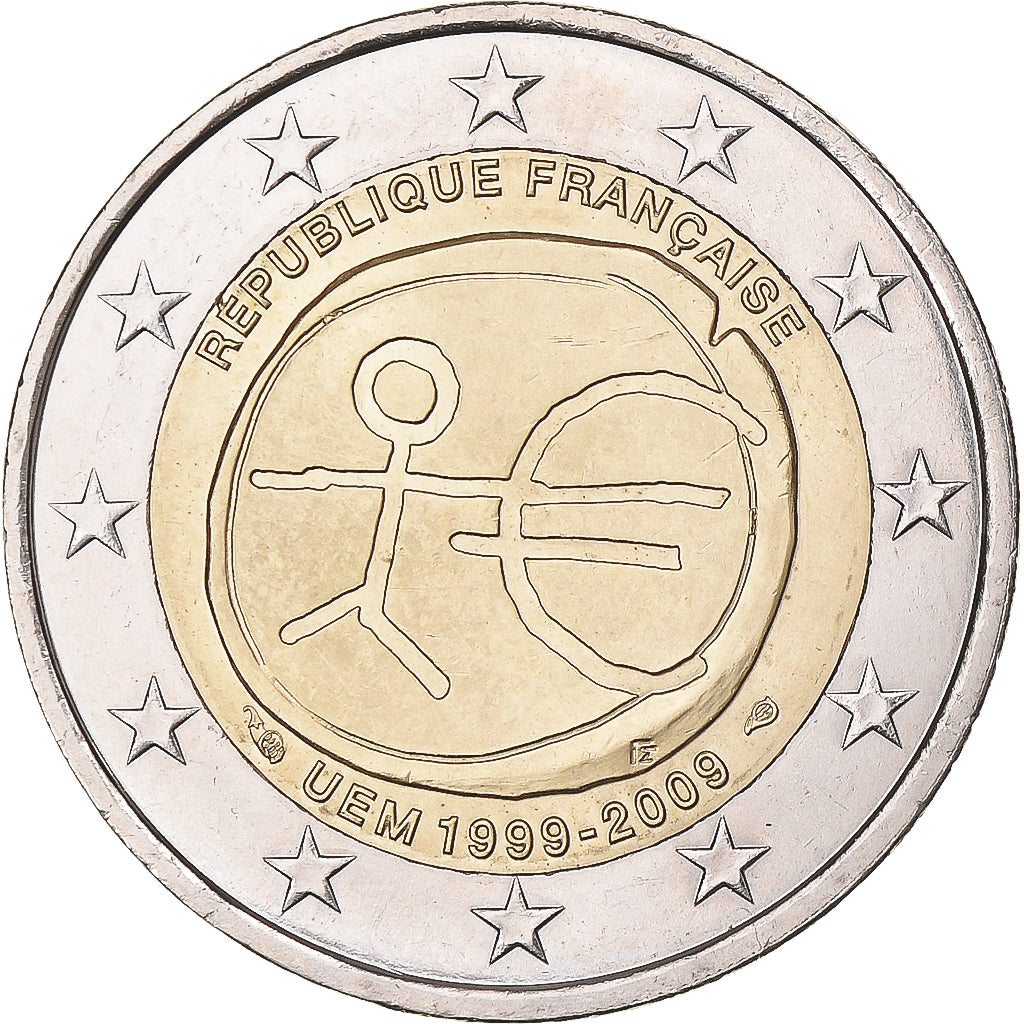 France, 2 Euro, EMU, 2009, Paris, MS(63), Bi-Metallic, KM:1590