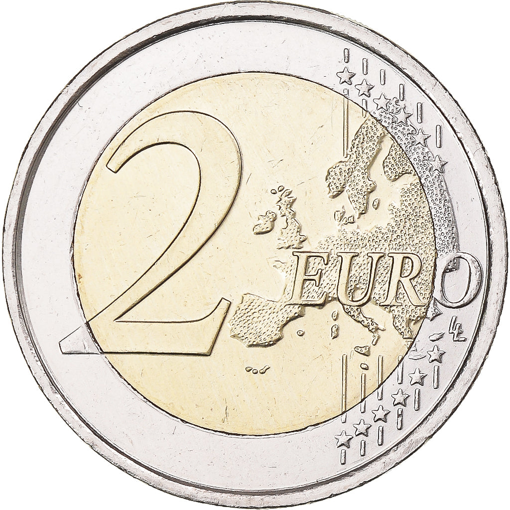 Belgia, 2 Euro, 2012, Royal Belgium Mint, 10 ANS DE L'EURO, MS(63), Bimetaliczny
