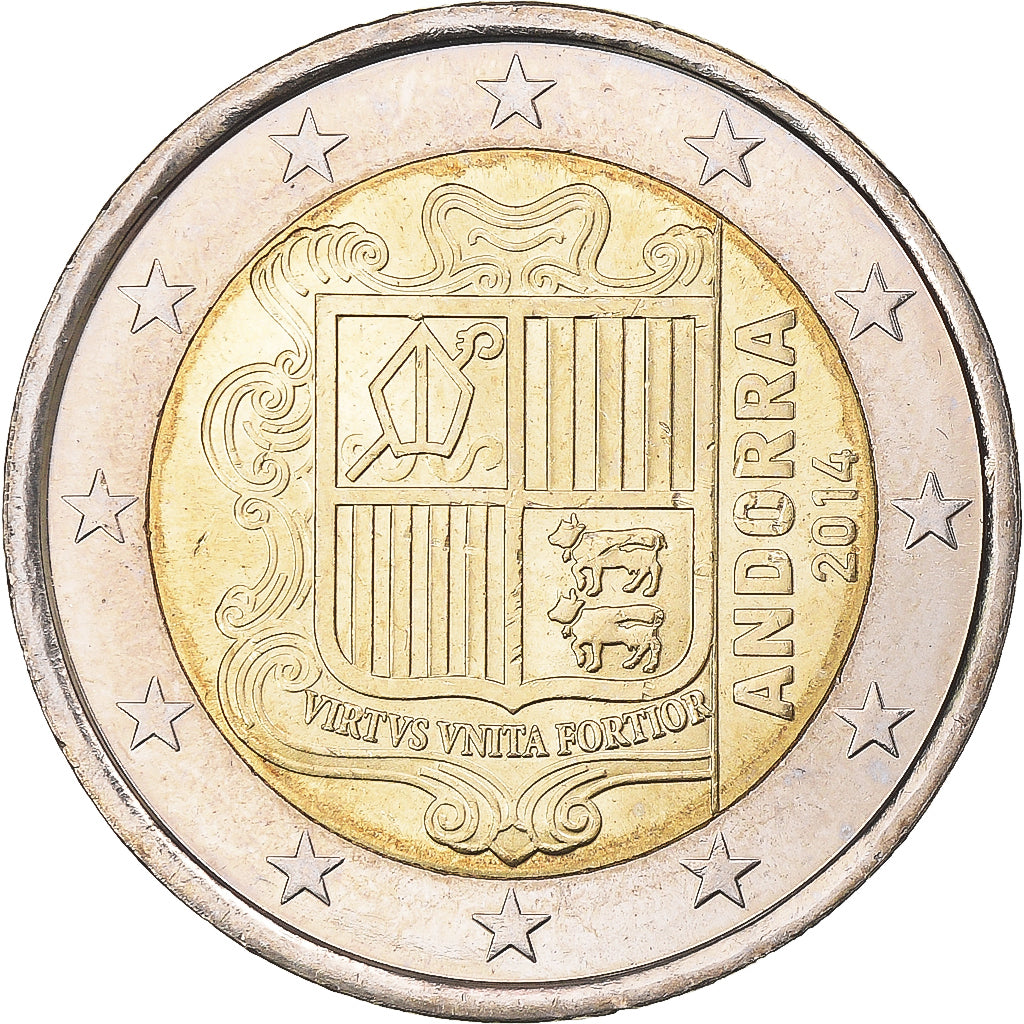 Andorra, 2 Euro, 2014, MS(60-62), Bi-Metallic, KM:527