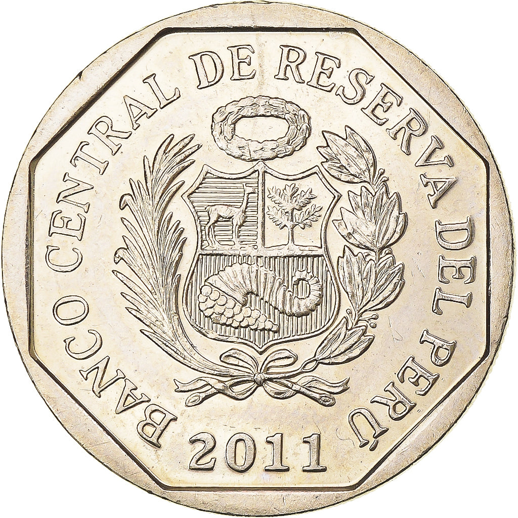 Monnaie, Pérou, Nuevo Sol, 2011, SPL, Cupro-nickel