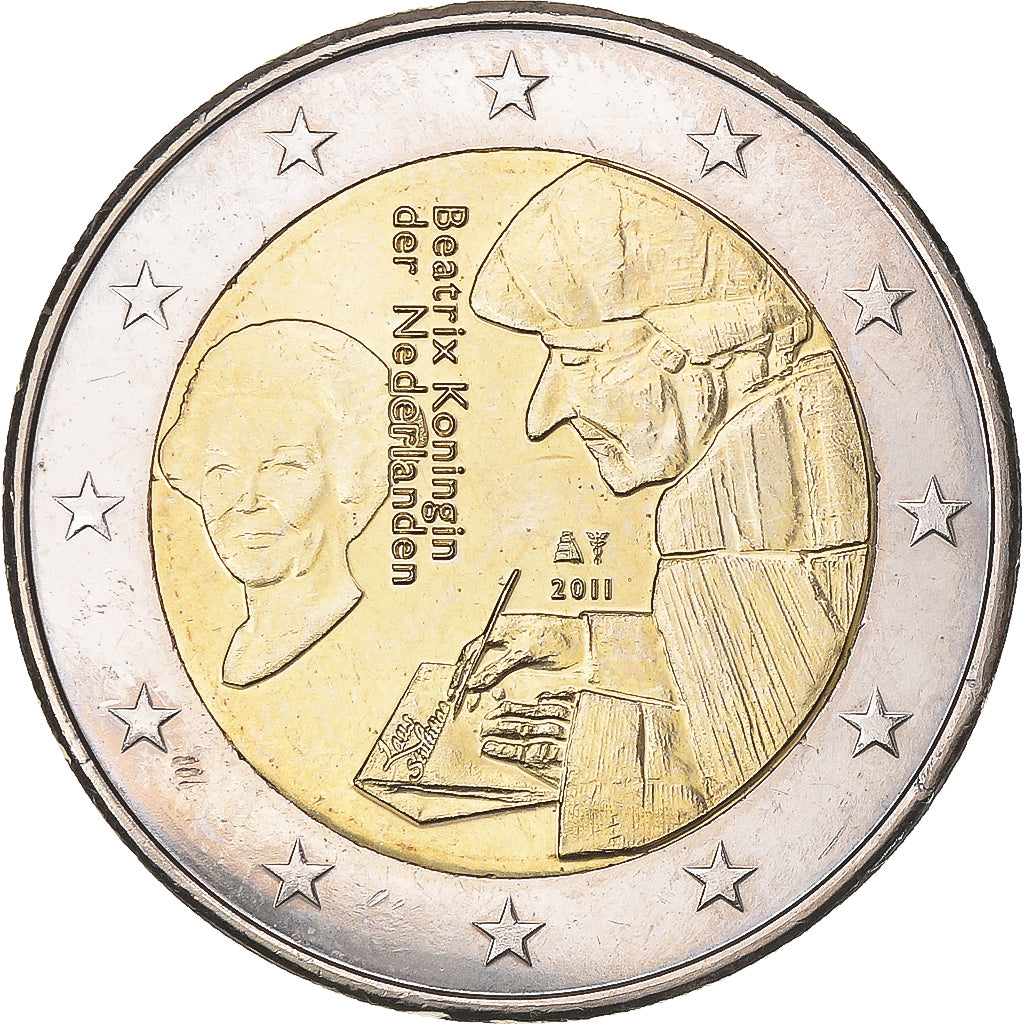 Holandia, 2 Euro, 2011, 500th Anniversary of The Praise of Folly by Desiderius