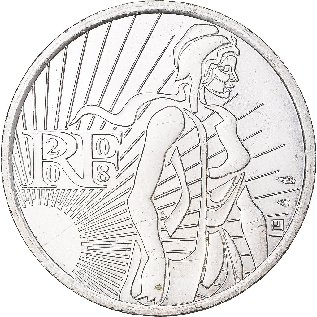 France, 5 Euro, 2008, EF(40-45), Silver, Gadoury:EU287, KM:1534