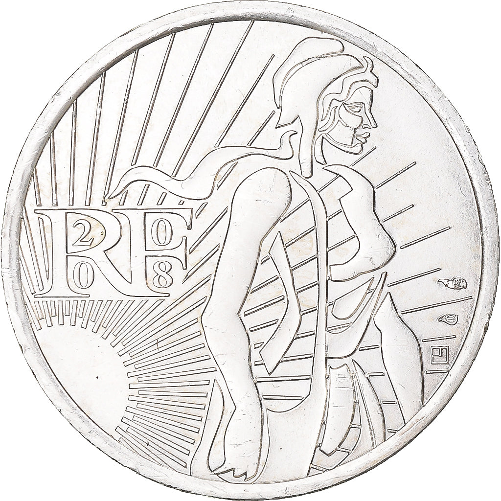 France, 5 Euro, 2008, EF(40-45), Silver, Gadoury:EU287, KM:1534