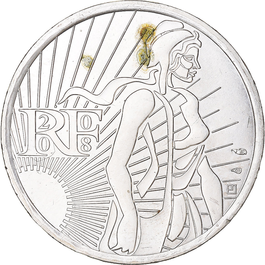 Francia, 5 Euro, 2008, MBC, Plata, Gadoury:EU287, KM:1534