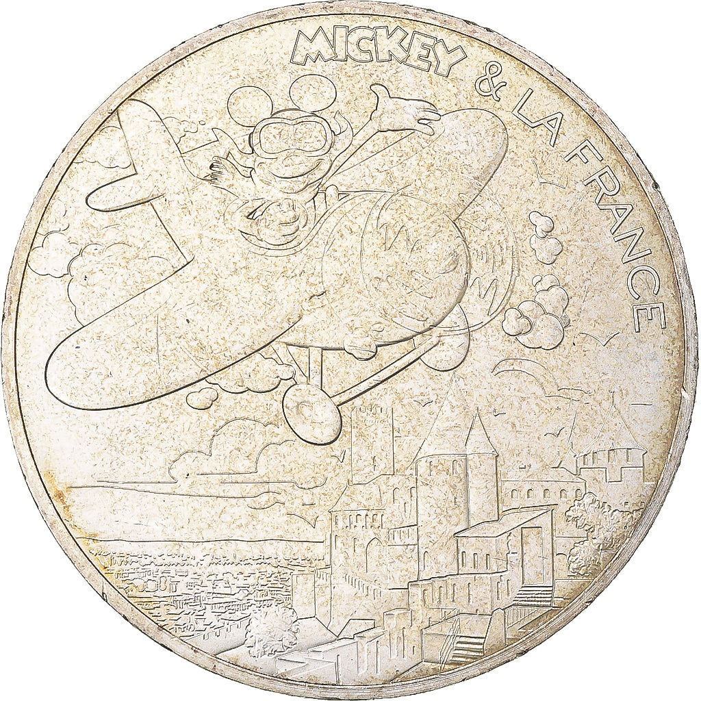 França, 10 Euro, 2018, Pessac, Mickey Occitanie., AU(50-53), Prata