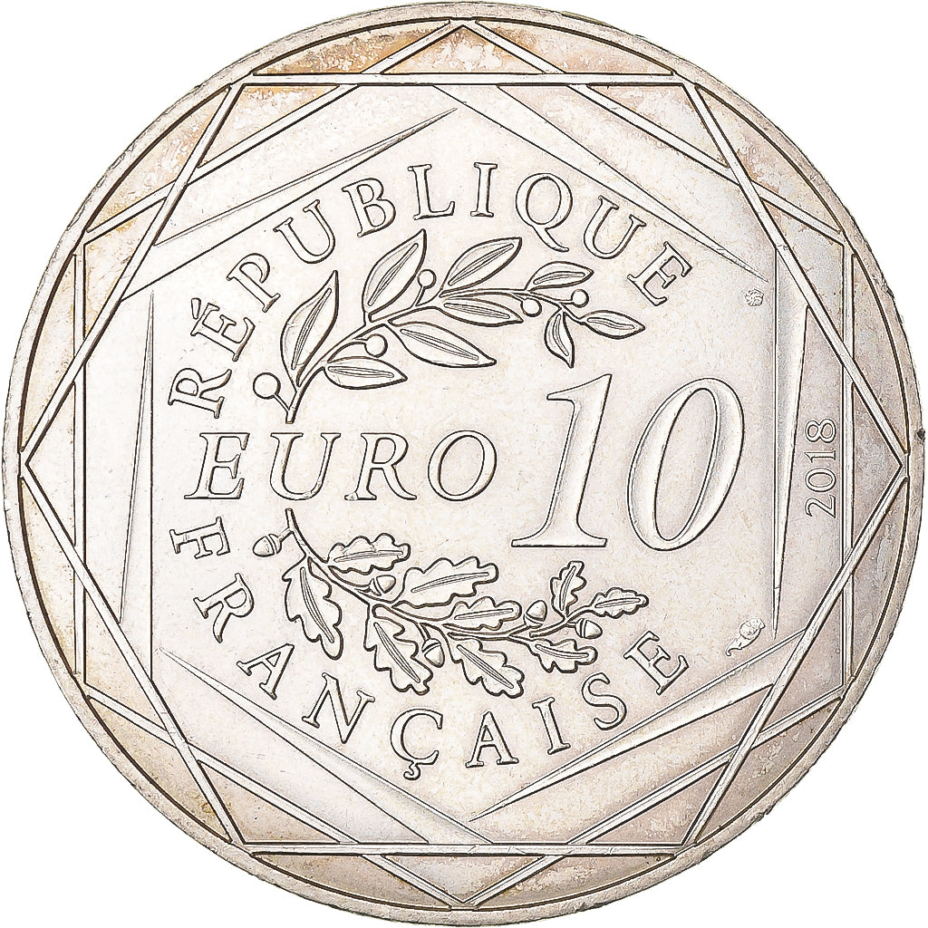 Francia, 10 Euro, 2018, Pessac, MICKEY-  la Provence  rayonnante., BB+, Argento