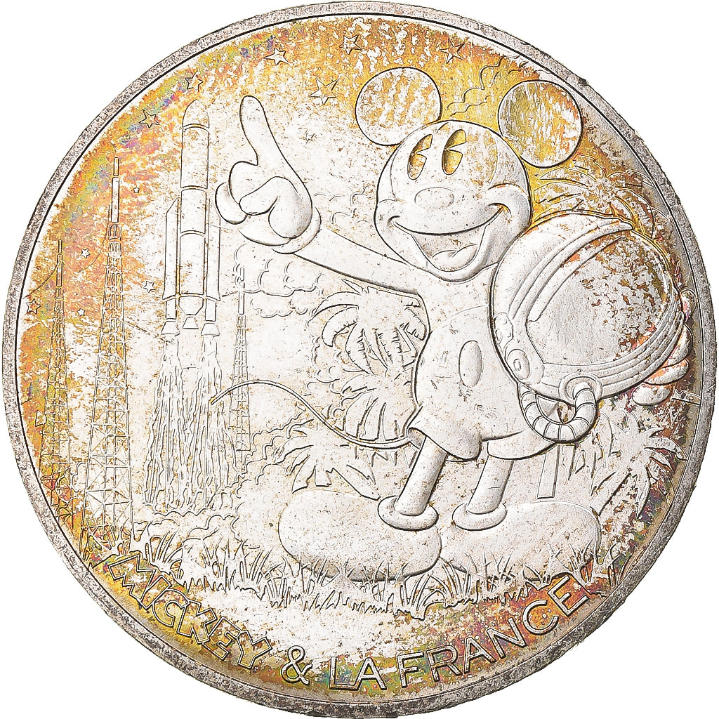 Francja, 10 Euro, 2018, Mickey -Guyane, AU(55-58), Srebro