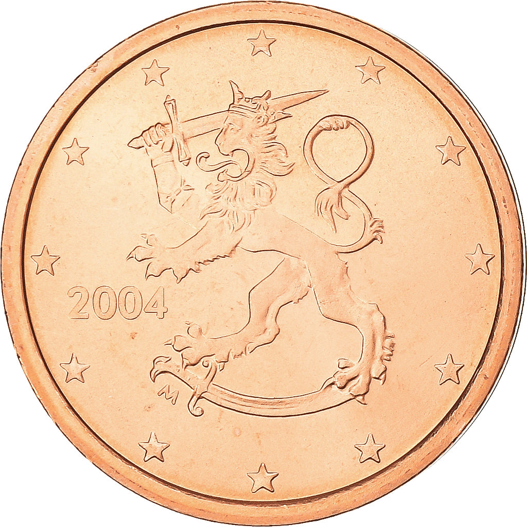 Finlandia, 2 Euro Cent, 2004, FDC, SC+, Cobre chapado en acero, KM:99