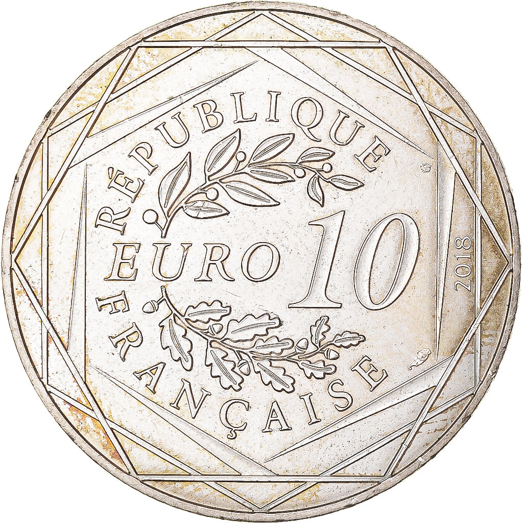 France, 10 Euro, 2018, Monnaie de Paris, Balade de toute beauté, TTB, Argent