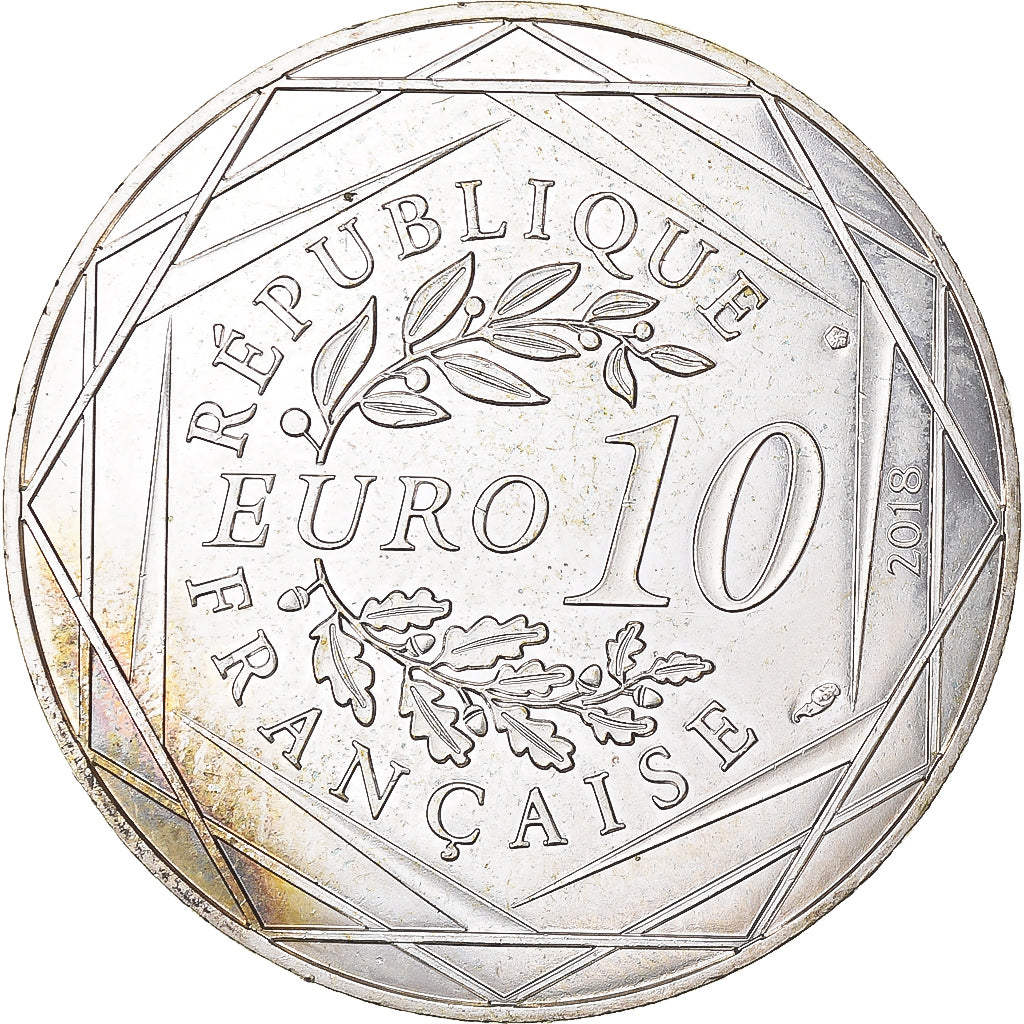 France, 10 Euro, 2018, Monnaie de Paris, Mickey Saint-Malo, EF(40-45), Silver