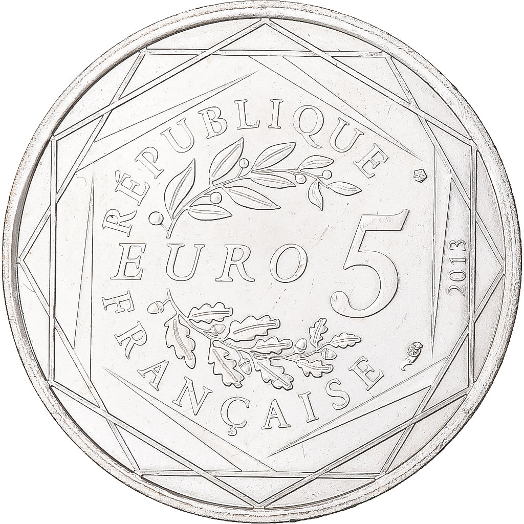 Francia, 5 Euro, 2013, Egalité, EBC, Plata, Gadoury:EU646