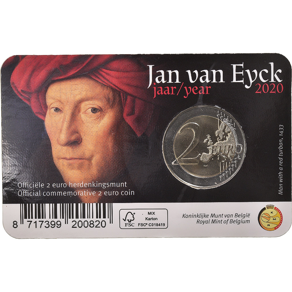 Belgique, 2 Euro, 2020, Royal Belgium Mint, JAN VAN EYCK, FDC, Bimétallique