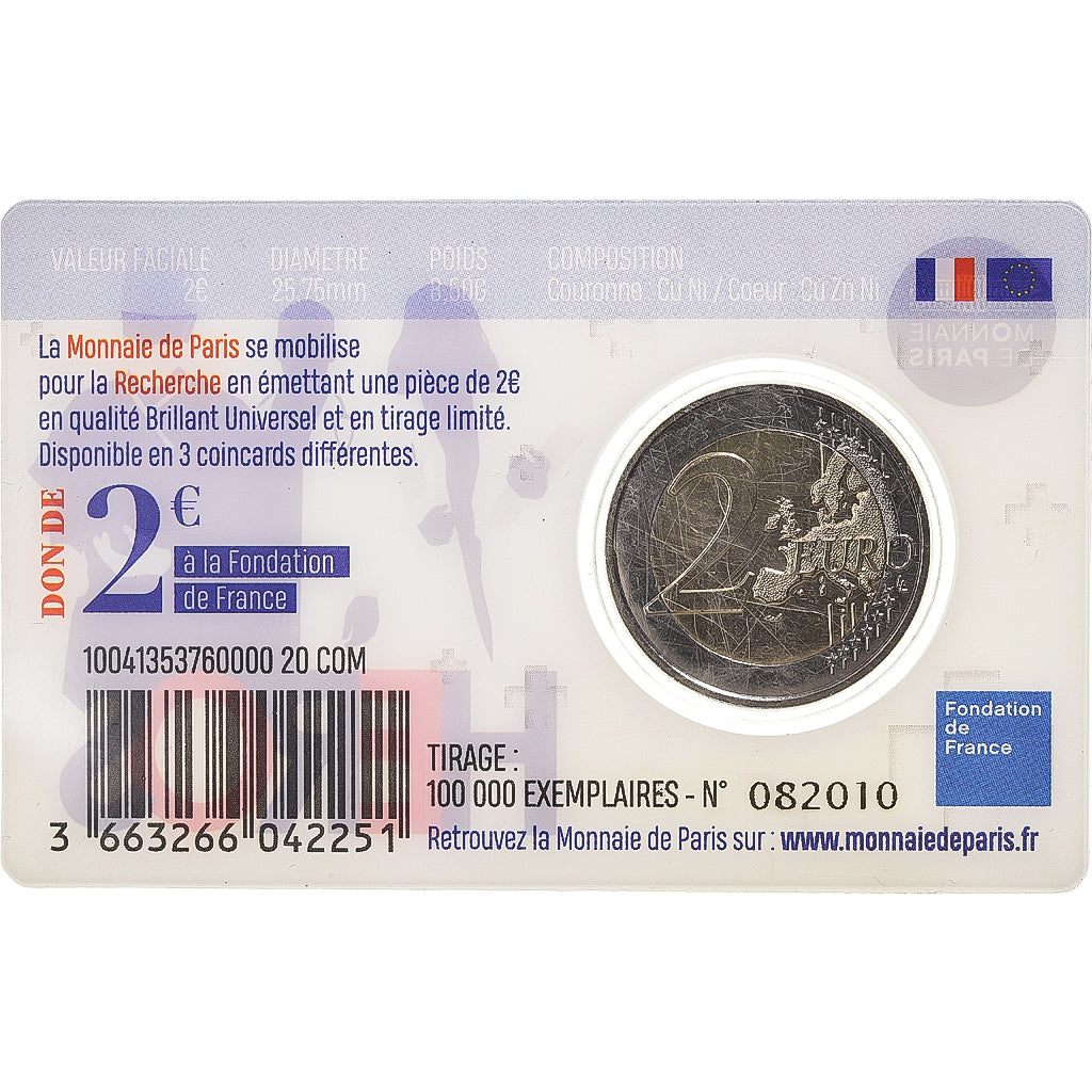 Francja, 2 Euro, Recherche Médicale, 2020, Recherche Médicale, HEROS