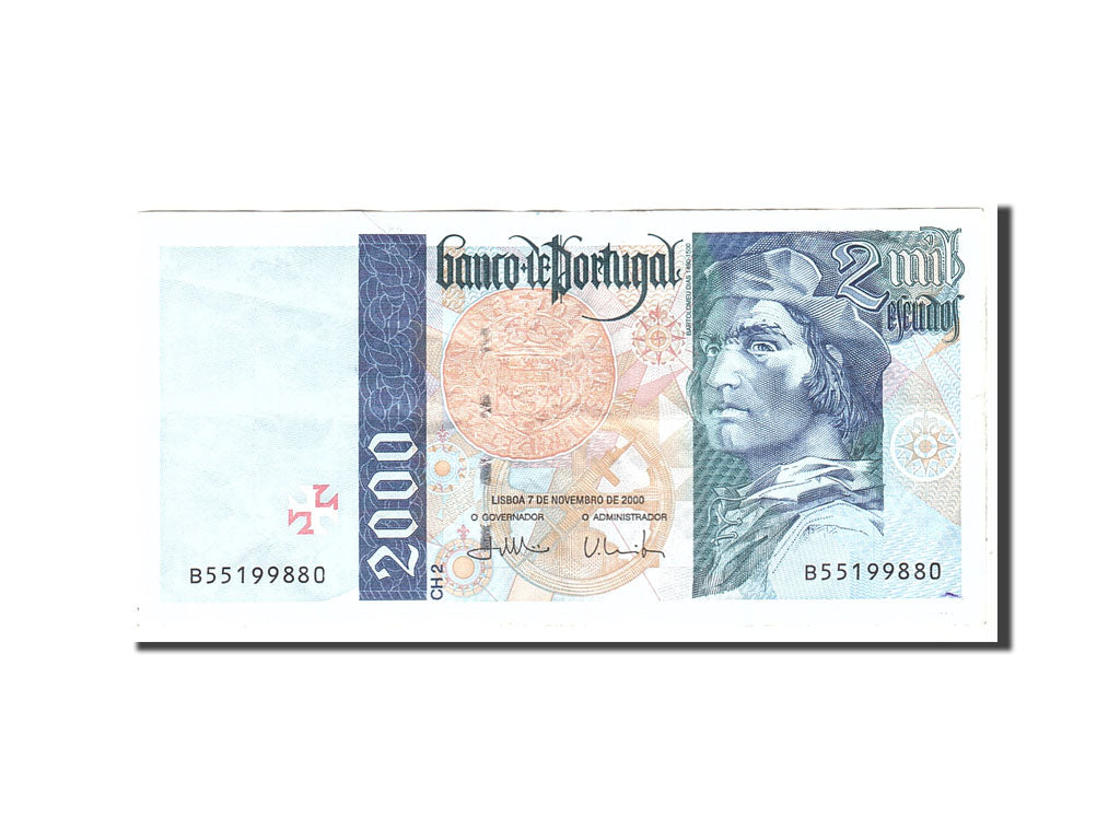 Portugal, 2000 Escudos, 2000, KM:189d, 2000-11-07, EF(40-45)