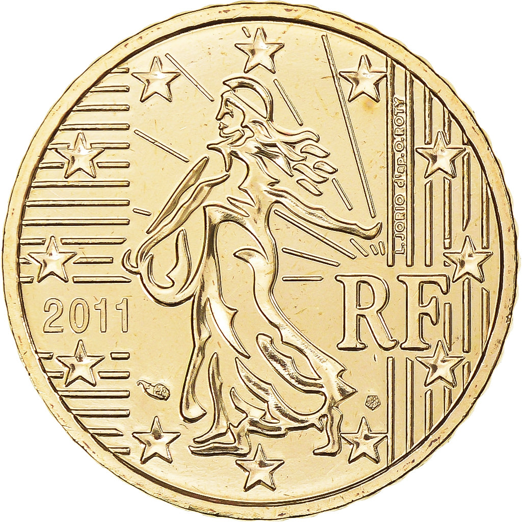 France, 50 Euro Cent, 2011, Paris, BU, MS(65-70), Brass, Gadoury:6a., KM:1412