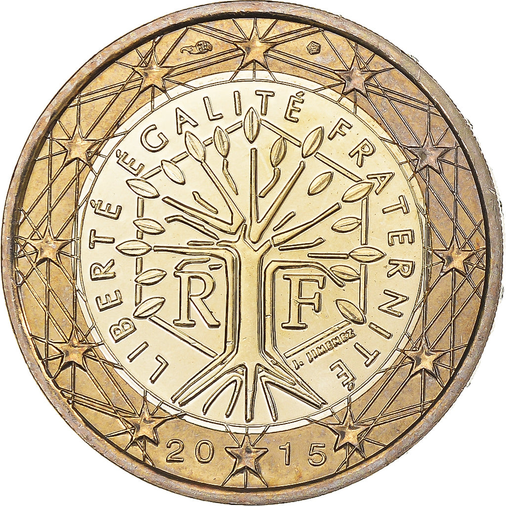 Francia, 2 Euro, 2015, BU, FDC, Bi-metallico