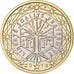 France, 1 Euro, 2015, Paris, BU, MS(65-70), Bi-Metallic