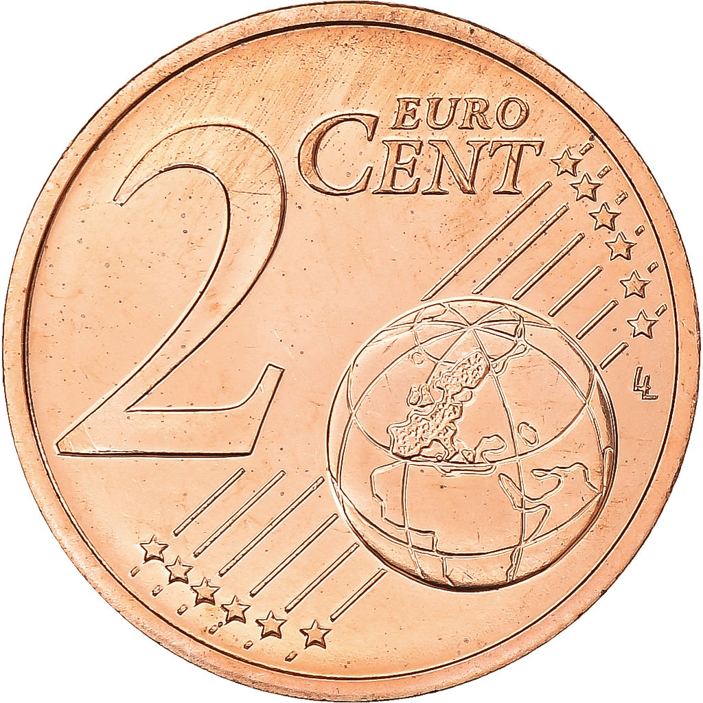 France, 2 Euro Cent, 2015, BU, MS(65-70), Copper Plated Steel