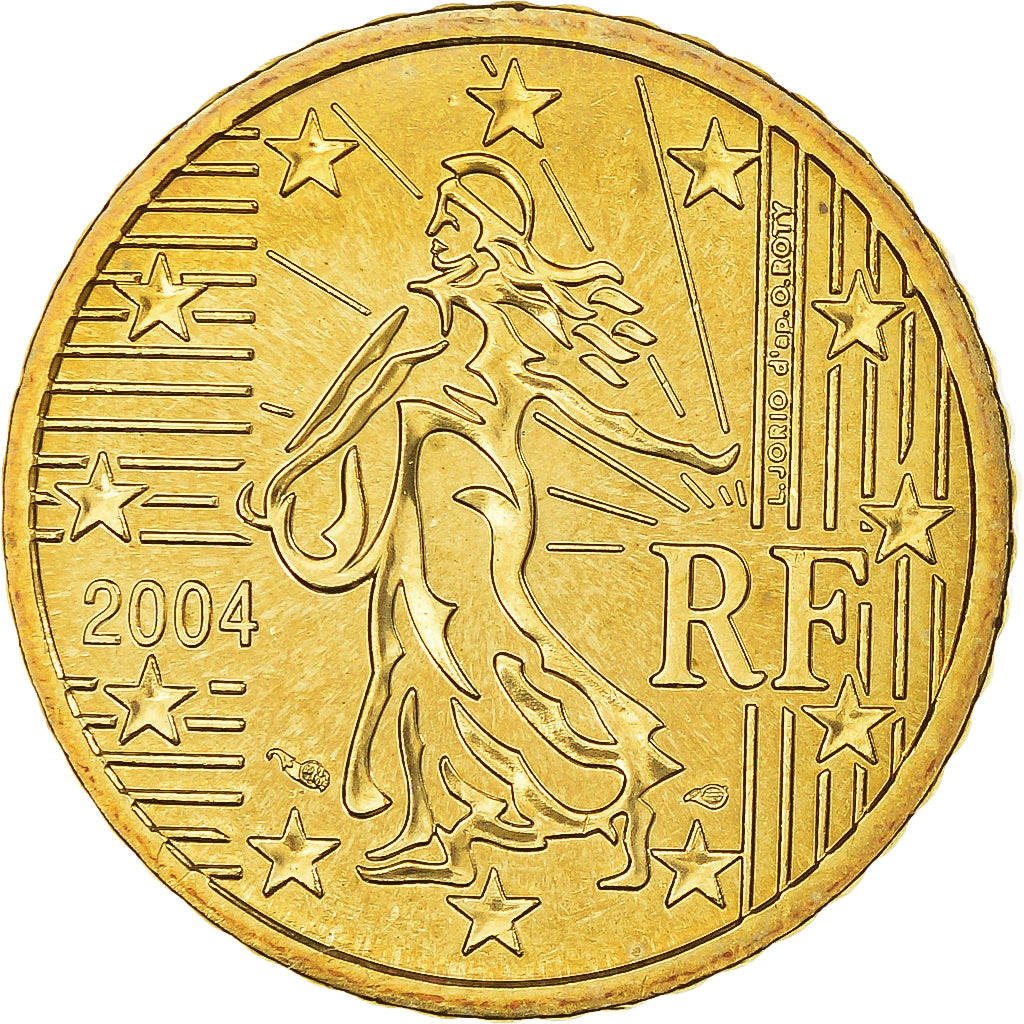 France, 50 Euro Cent, 2004, Paris, BU, MS(65-70), Brass, Gadoury:6., KM:1287