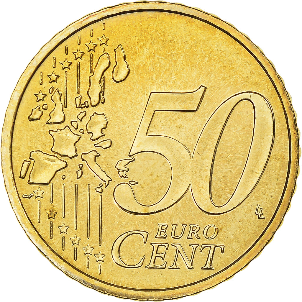 France, 50 Euro Cent, 2004, Paris, BU, MS(65-70), Brass, Gadoury:6., KM:1287