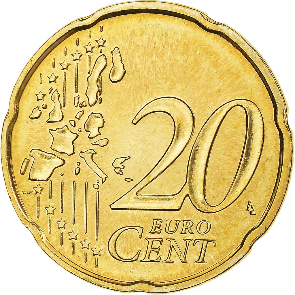 Frankreich, 20 Euro Cent, 2004, Paris, BU, STGL, Messing, Gadoury:5., KM:1286