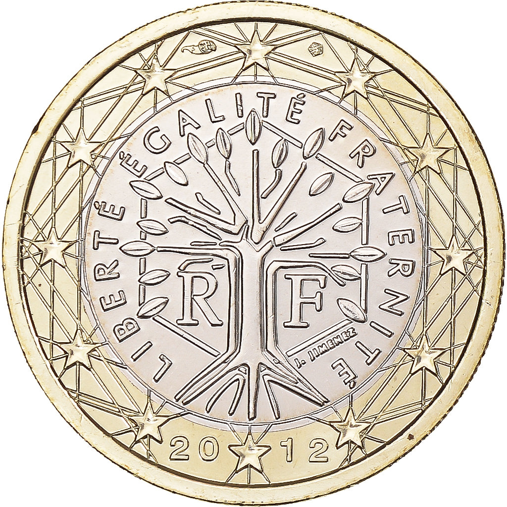 França, Euro, 2012, Paris, BU, MS(65-70), Bimetálico, Gadoury:7a., KM:1413