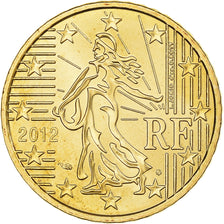 França, 50 Euro Cent, 2012, Paris, BU, MS(65-70), Latão, Gadoury:6a., KM:1412