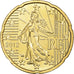 France, 20 Euro Cent, 2012, Paris, BU, MS(65-70), Brass, Gadoury:5a, KM:1411