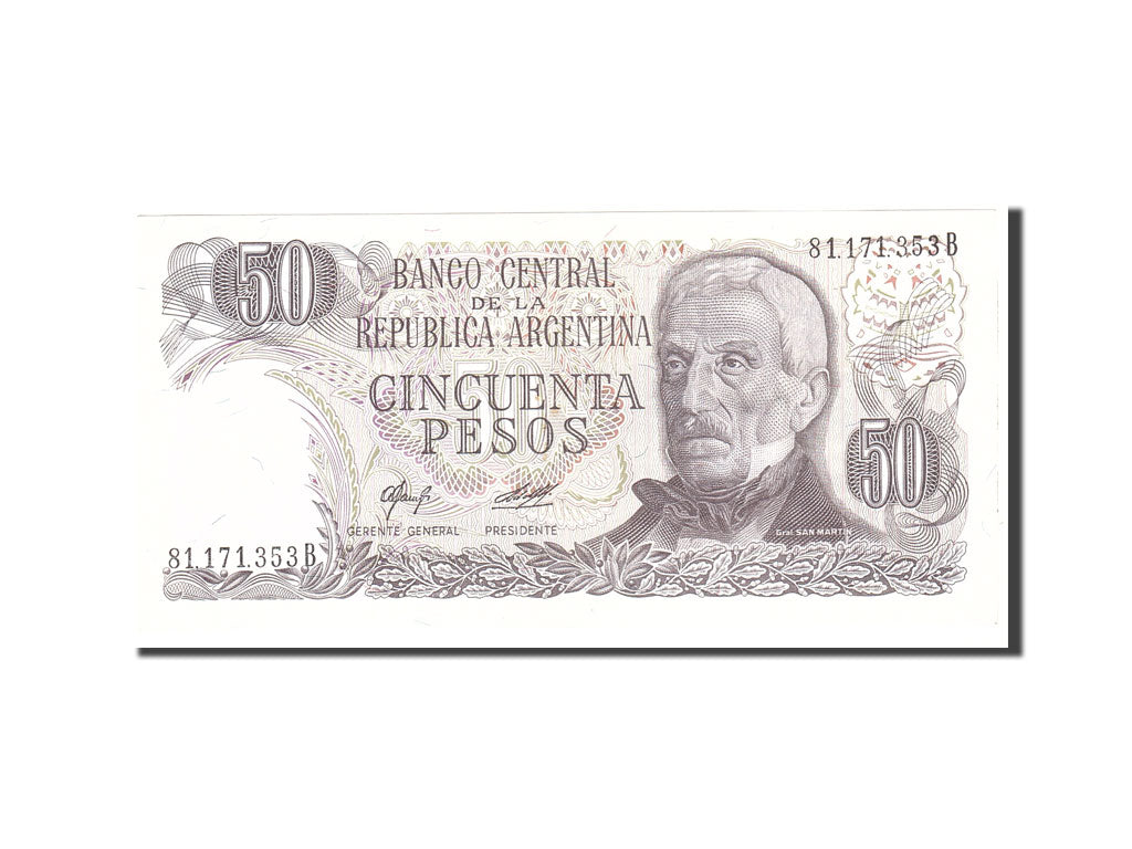 Banknote, Argentina, 50 Pesos, 1974, Undated, KM:296, UNC(63)