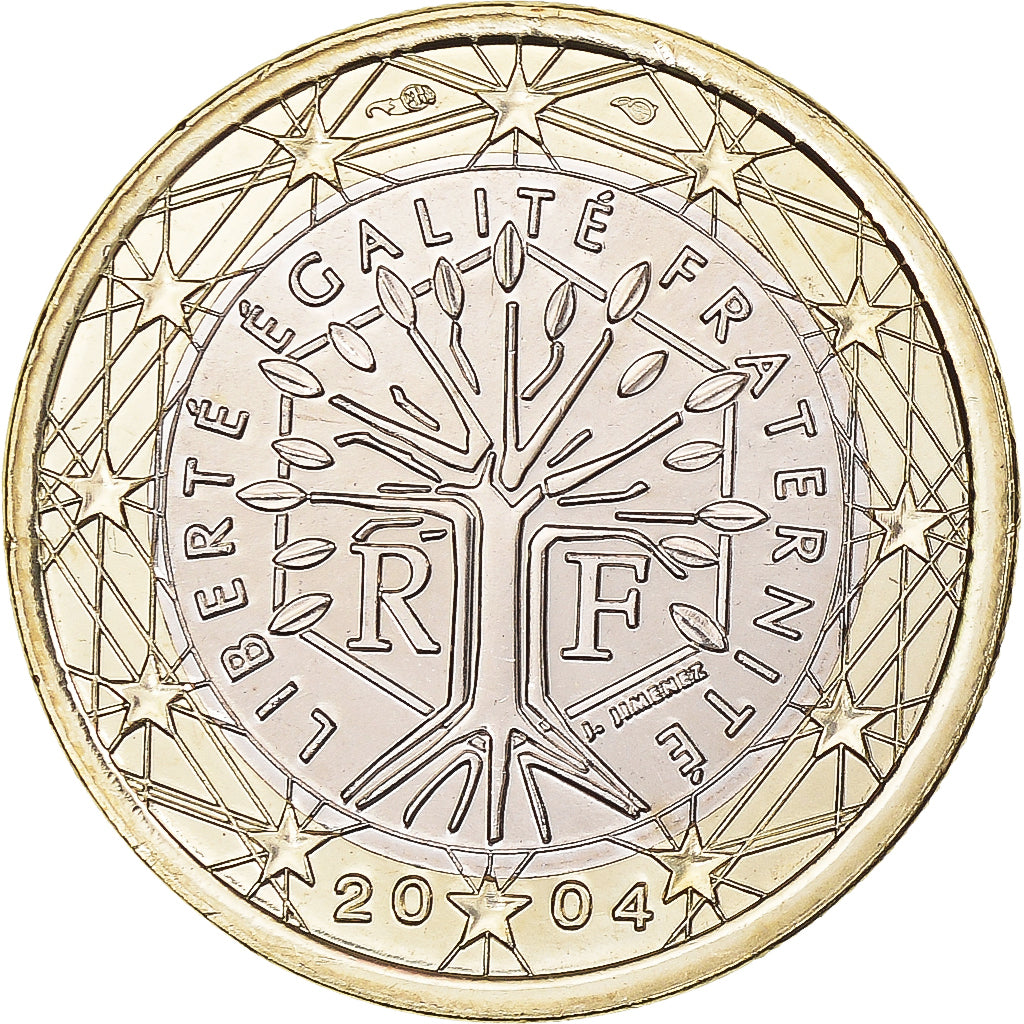 France, Euro, 2004, Paris, BU, FDC, Bimétallique, KM:1288