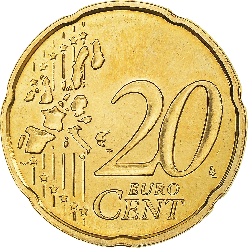 France, 20 Euro Cent, 2004, Paris, BU, MS(65-70), Brass, Gadoury:5., KM:1286