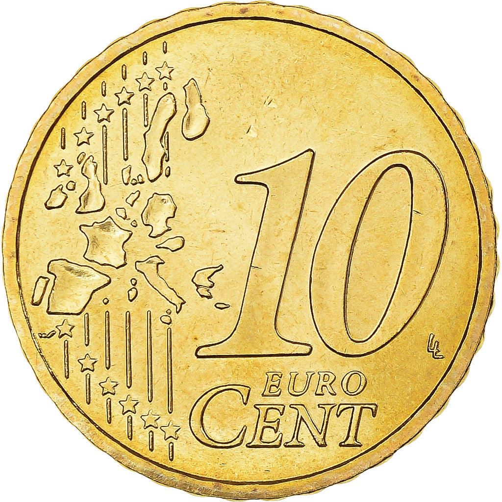France, 10 Euro Cent, 2004, Paris, BU, FDC, Laiton, KM:1285