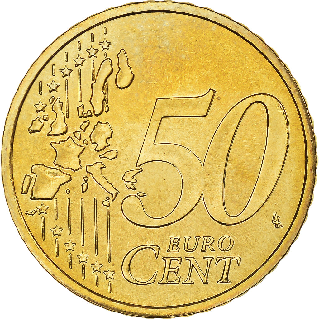 France, 50 Euro Cent, 2003, Paris, BU, MS(65-70), Brass, KM:1287