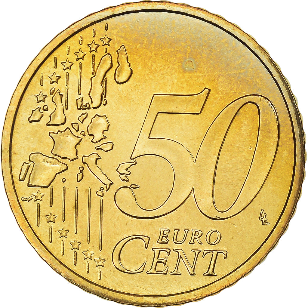 France, 50 Euro Cent, 2003, Paris, BU, MS(65-70), Brass, KM:1287