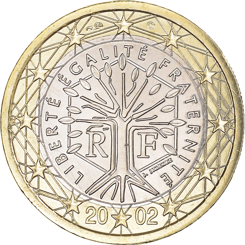 Francia, Euro, 2002, BU, FDC, Bimetálico